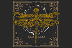 Thin line insect label