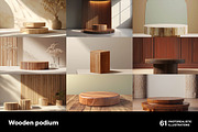 Wooden podiums. 61 images, a Decorative Illustration by Handmadefont (Thumbnail 6 of 14)
