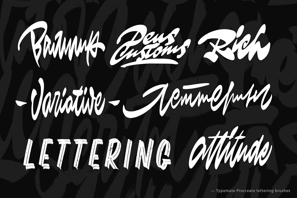 Procreate lettering brushes! preview 5