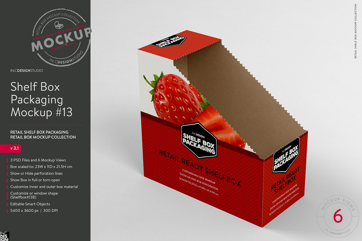 Retail Shelf Box 13 Packaging Mockup, a Packaging Mockup by INCDesign (Photo 1 of 8)