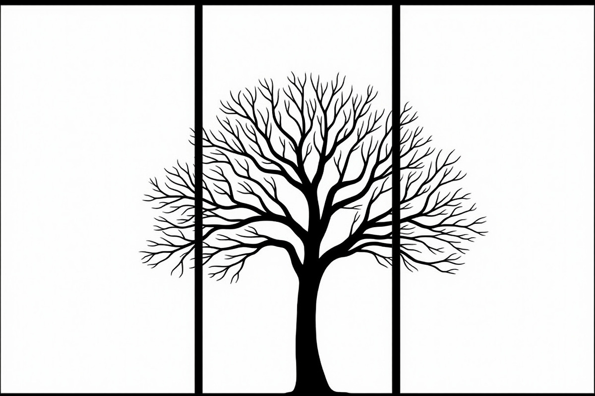 Multi-Panel Tree Silhouette Laser, an Illustration by balal (Photo 7 of 9)