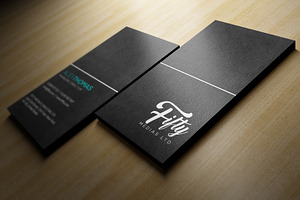 Simple Black Business Card