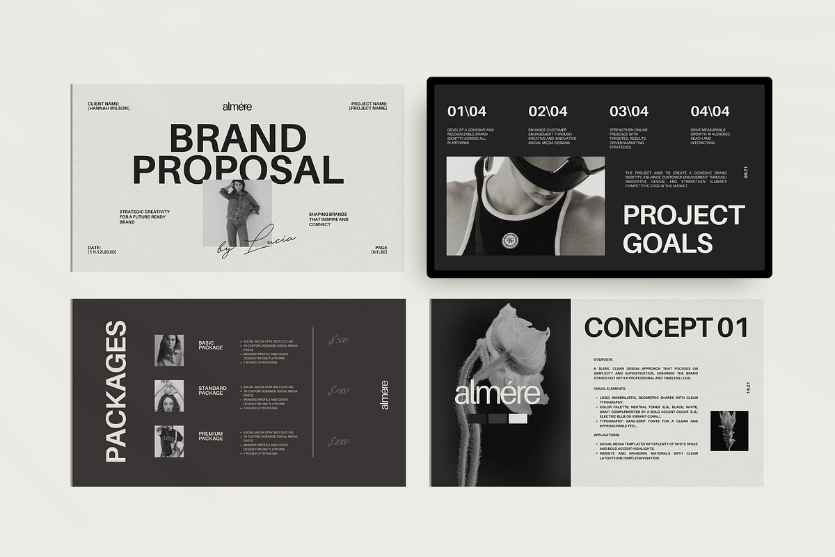 Canva Brand Proposal Presentation, a Presentation Template by Amaré Creative (Photo 2 of 8)