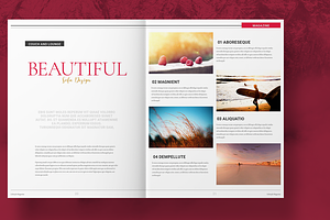 Magenta Magazine Layout