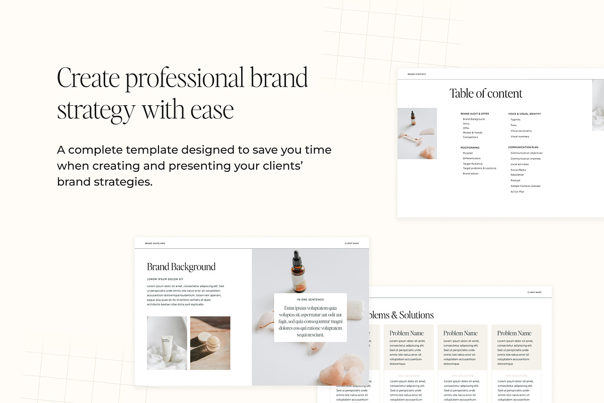 Brand Strategy Template, a Branding & Logo Template by MargauxQuercy (Photo 2 of 9)