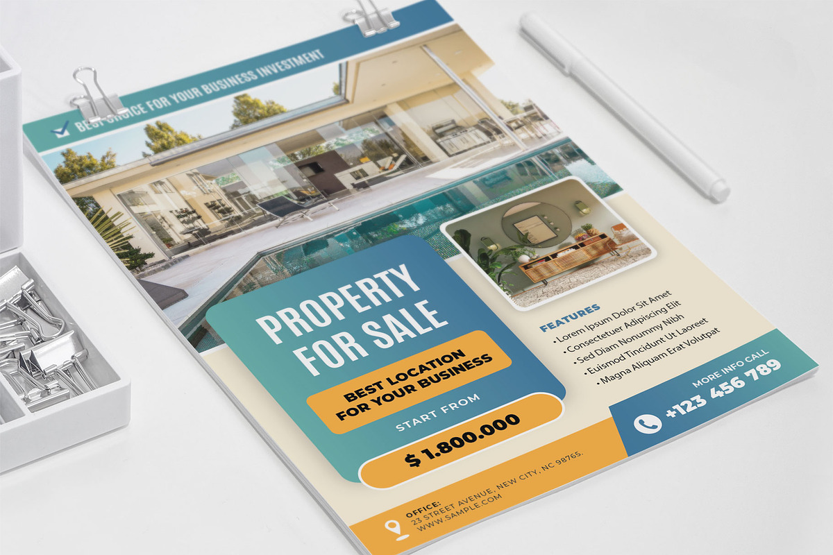 Simple Property for Sale, a Flyer Template by Me55enjah Design (Photo 4 of 4)