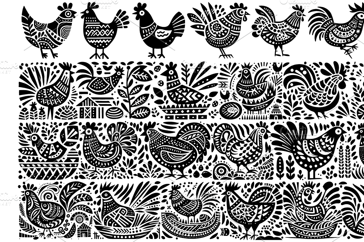 Vintage Animals and Pets Folk Art, a Decorative Illustration by devastd (Photo 16 of 29)