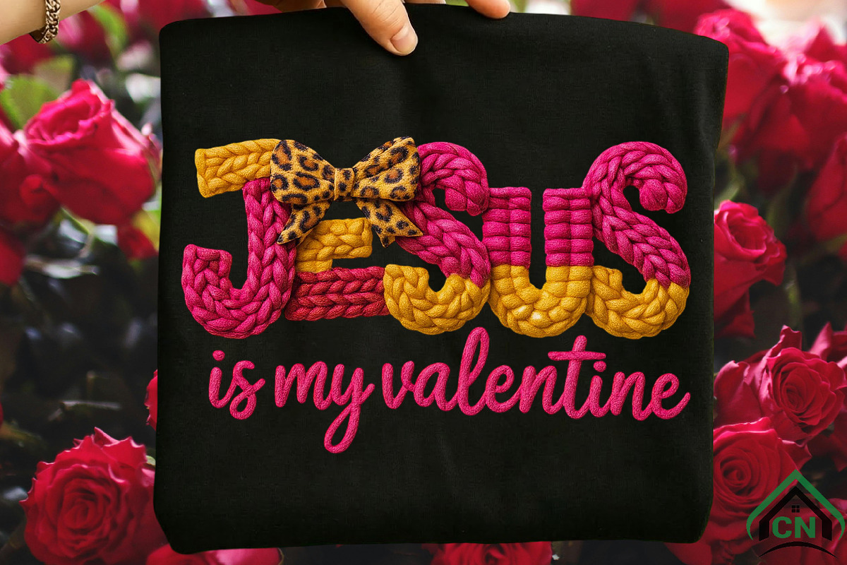 Jesus is My Valentine Png Faux Yarn, an Illustration by Craft Nest (Photo 2 of 7)