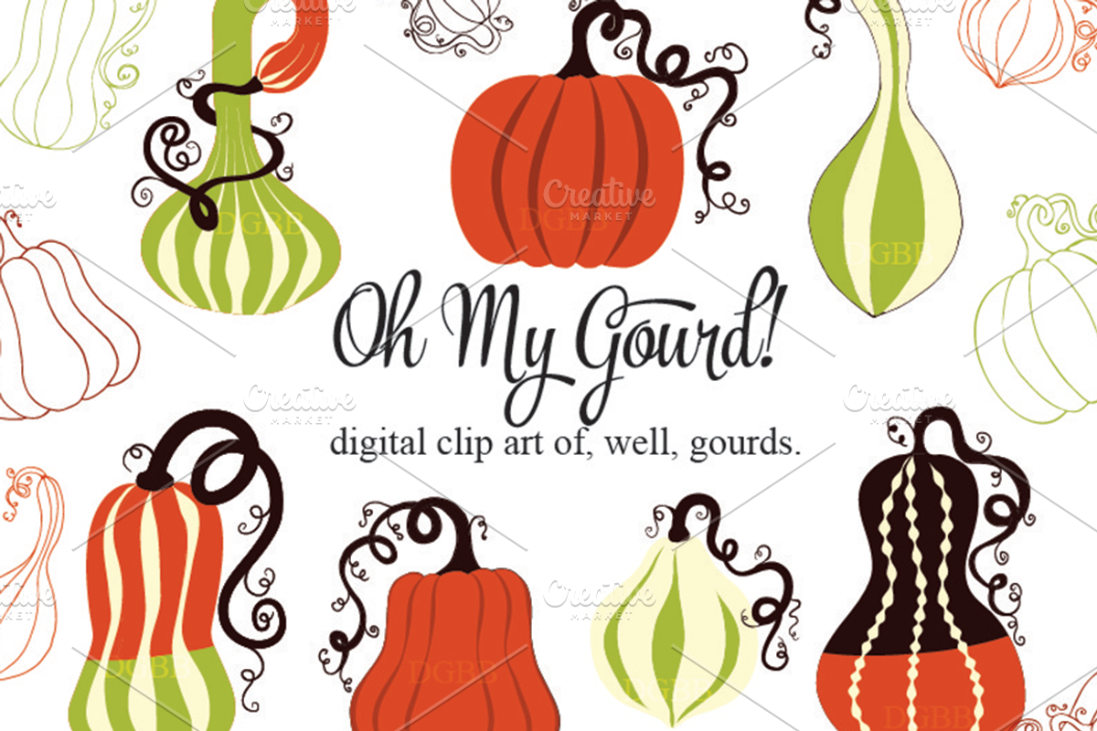 Oh My Gourd Graphics, an Illustration by Digibonbons (Photo 1 of 3)