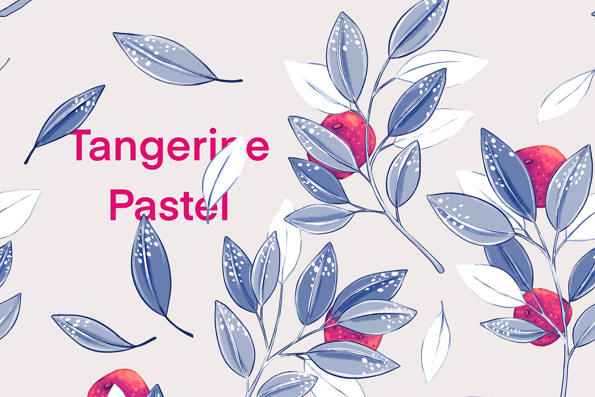 Tangerine Pastel Seamless Patterns, a Pattern Graphic by Marta & Livonka (Photo 15 of 17)
