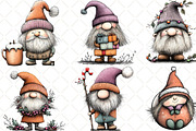 Whimsical Gnome Clipart PNG, an Illustration by Black Bird Studio (Thumbnail 6 of 6)