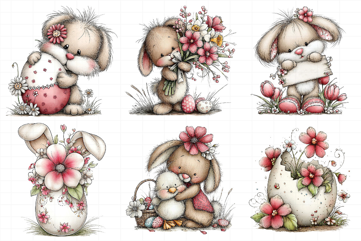 Whimsical Easter Clipart, an Illustration by Daily.Designs (Photo 3 of 7)