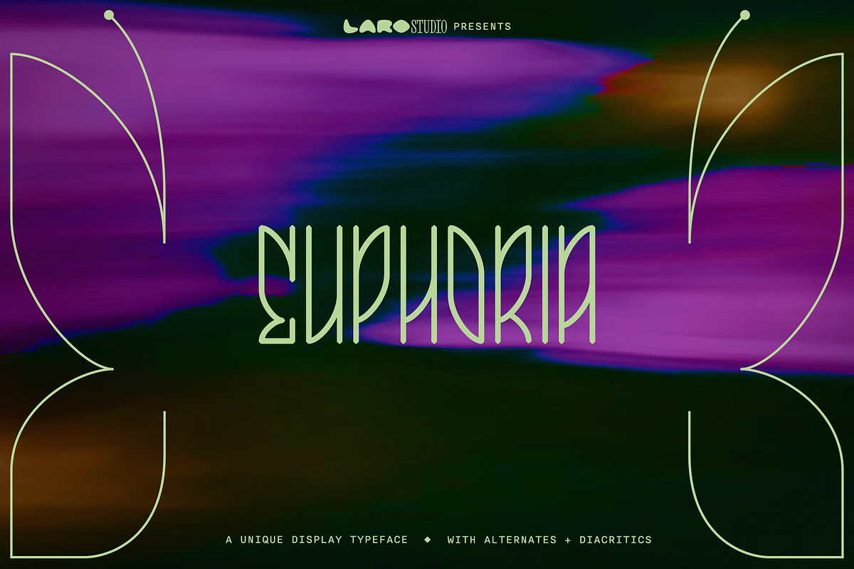 Euphoria Font Family by LARO Studio, a Font by larostudio (Photo 1 of 8)