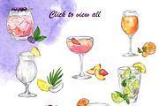 Summer cocktail sketches, a Food Illustration by Watercolor & sketches (Thumbnail 4 of 5)