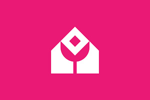 house flower blooming logo, a Branding & Logo Template by Rasagama Studio