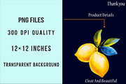 Yellow & Blue Lemon Sublimation PNG, an Illustration by SinaCreation (Thumbnail 4 of 5)