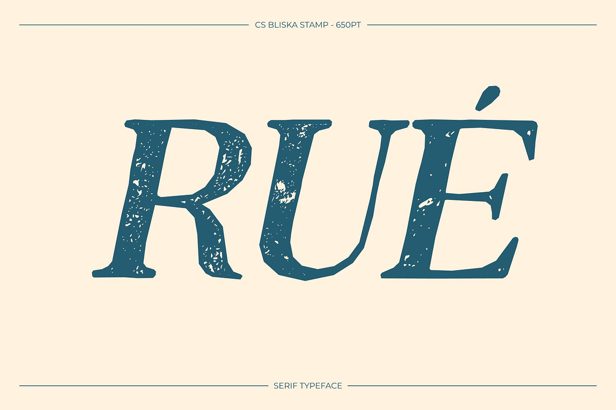 CS Bliska Stamp, a Serif Font by Craft Supply Co. (Photo 2 of 8)