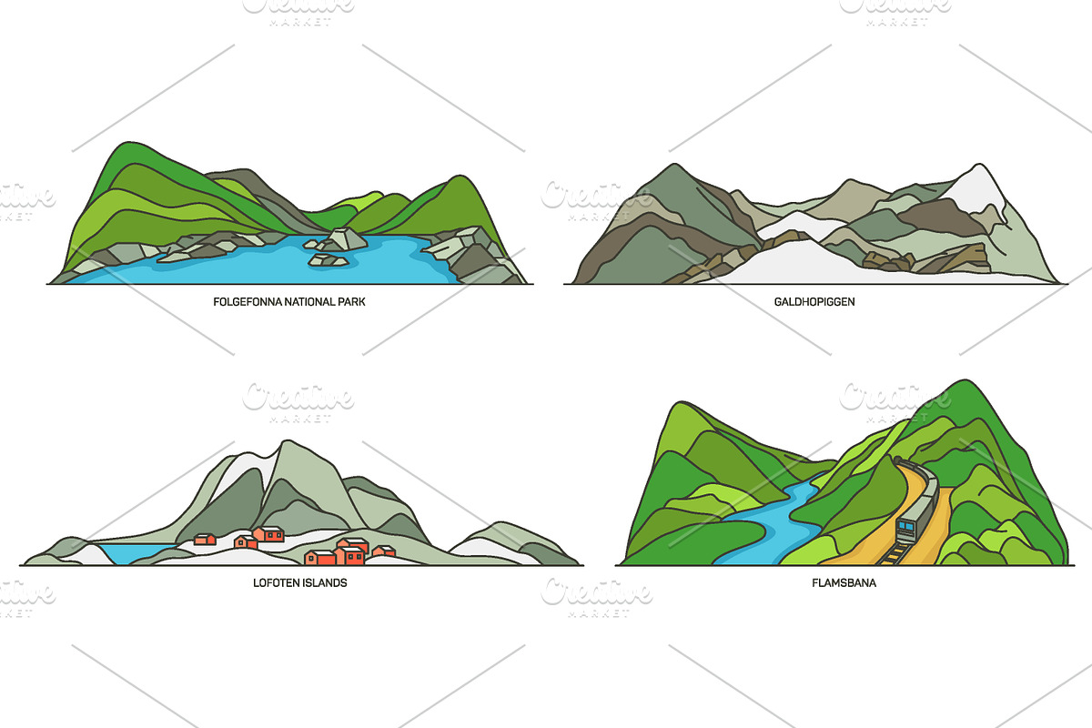 Natural sights of Norway, an Illustration by GenziWorkshop (Photo 6 of 13)