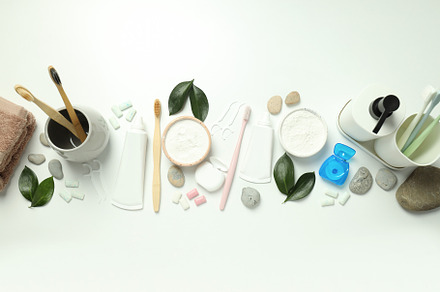 Concept of tooth or oral care, top view, a Health & Medical Photo by AtlasStudio PRO