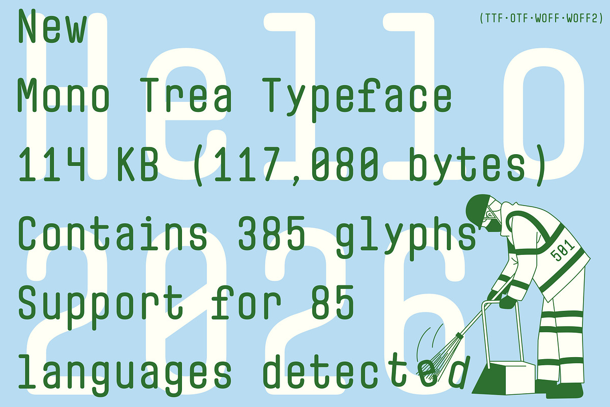 Mono Trea, a Sans Serif Font by Fateh.Lab (Photo 2 of 14)
