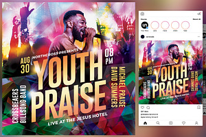 Youth Praise Church Flyer