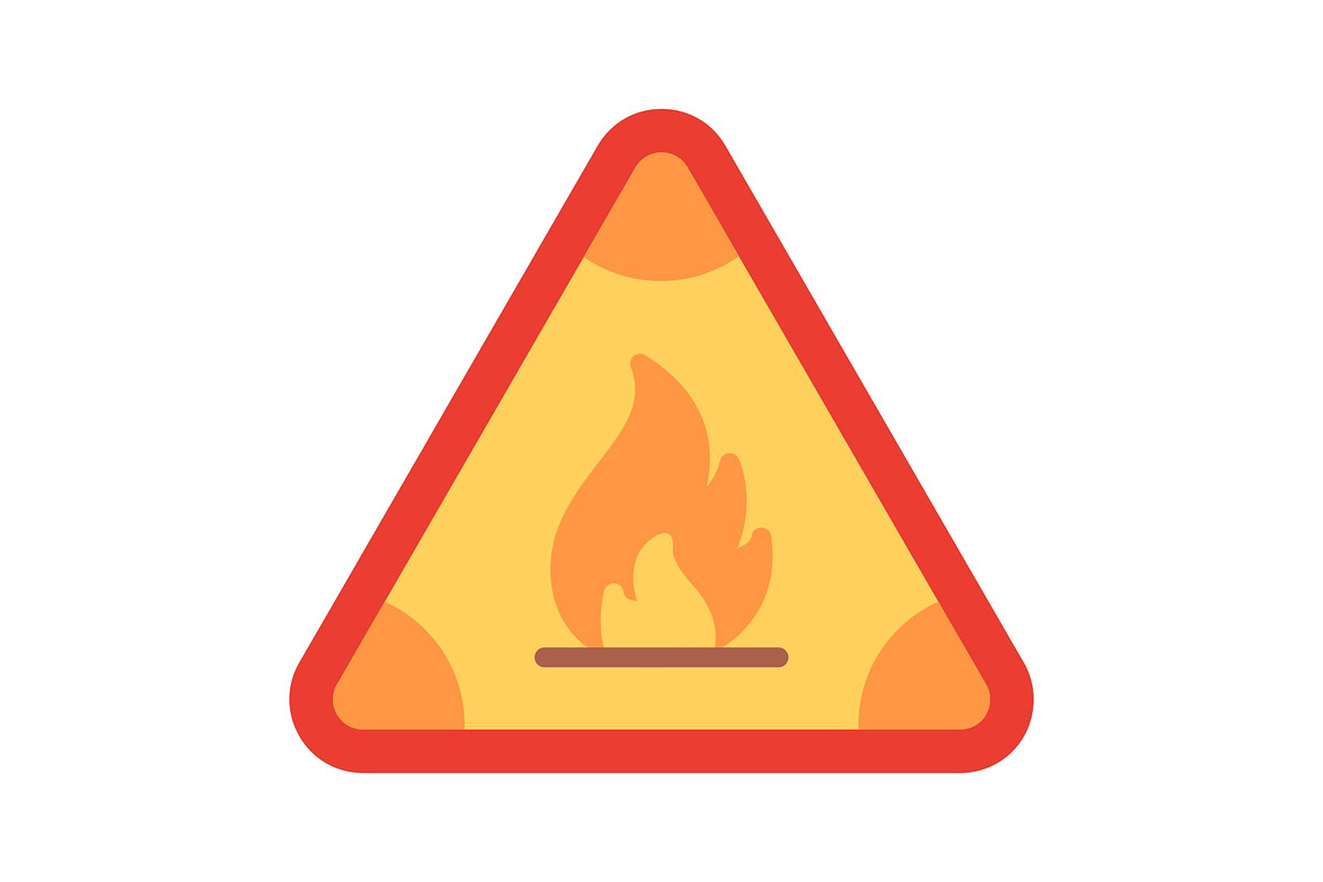 Fire Sign Flat Icon, a Duotone Icon by Pexelpy (Photo 1 of 2)