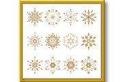 Snowflakes gold icon collection, an Outline Icon by RODINA (Thumbnail 2 of 3)