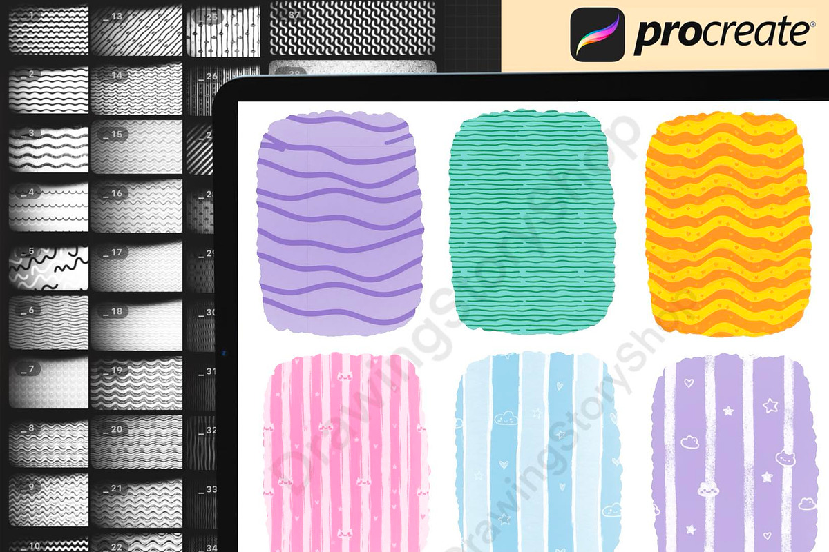 110 Procreate Messy Lines Brushes, a Brush Add-On by DrawingStoryShop