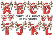 Christmas Alphabet Sublimation, an Illustration by Craft Nest (Thumbnail 1 of 6)