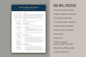 Resume Template CV Template Word