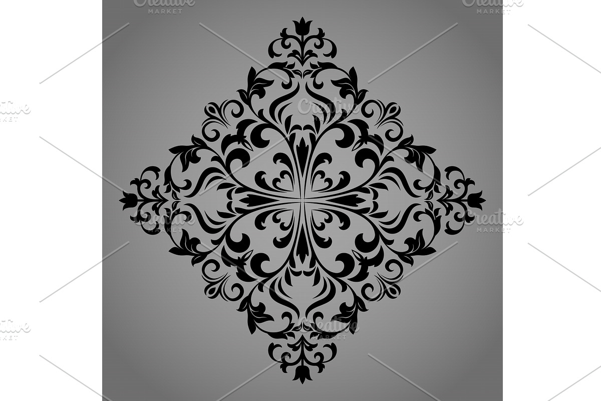 Damask graphic ornament. Floral, a Decorative Illustration by RODINA (Photo 1 of 3)