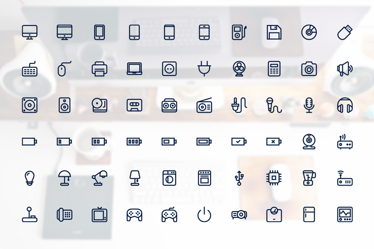 Electronic Devices Icons preview 2