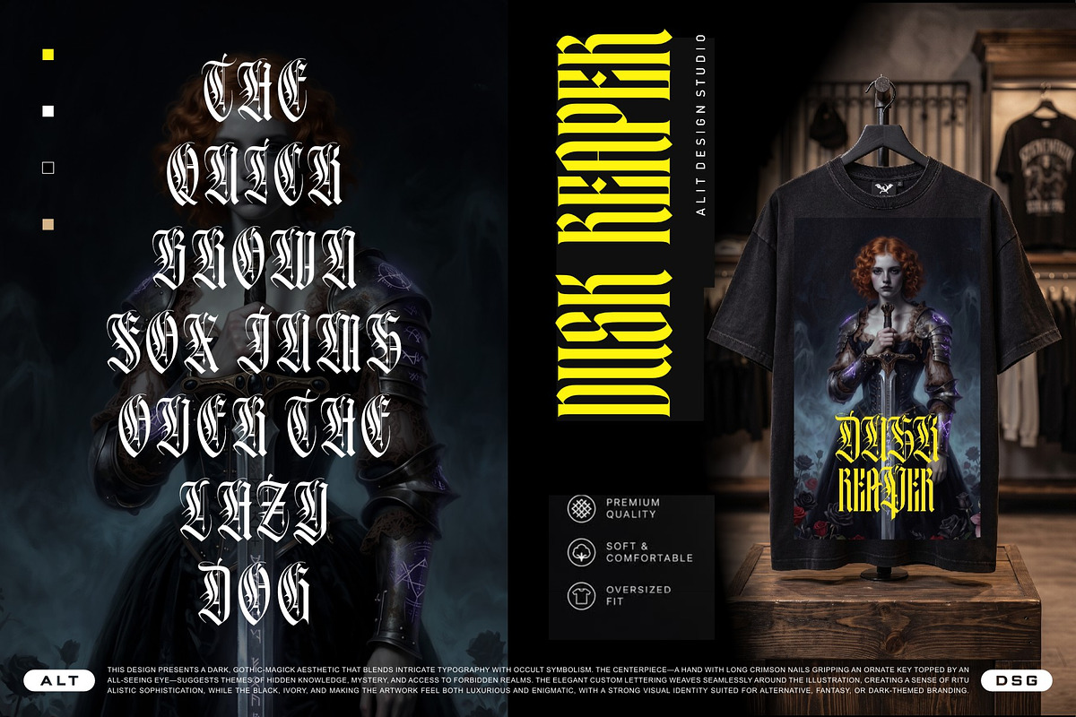 Mortal Blade Typeface, a Blackletter Font by alit design (Photo 10 of 20)