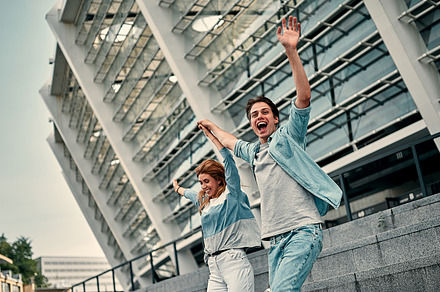 Cheerful romantic couple, a Person Photo by ORION Production