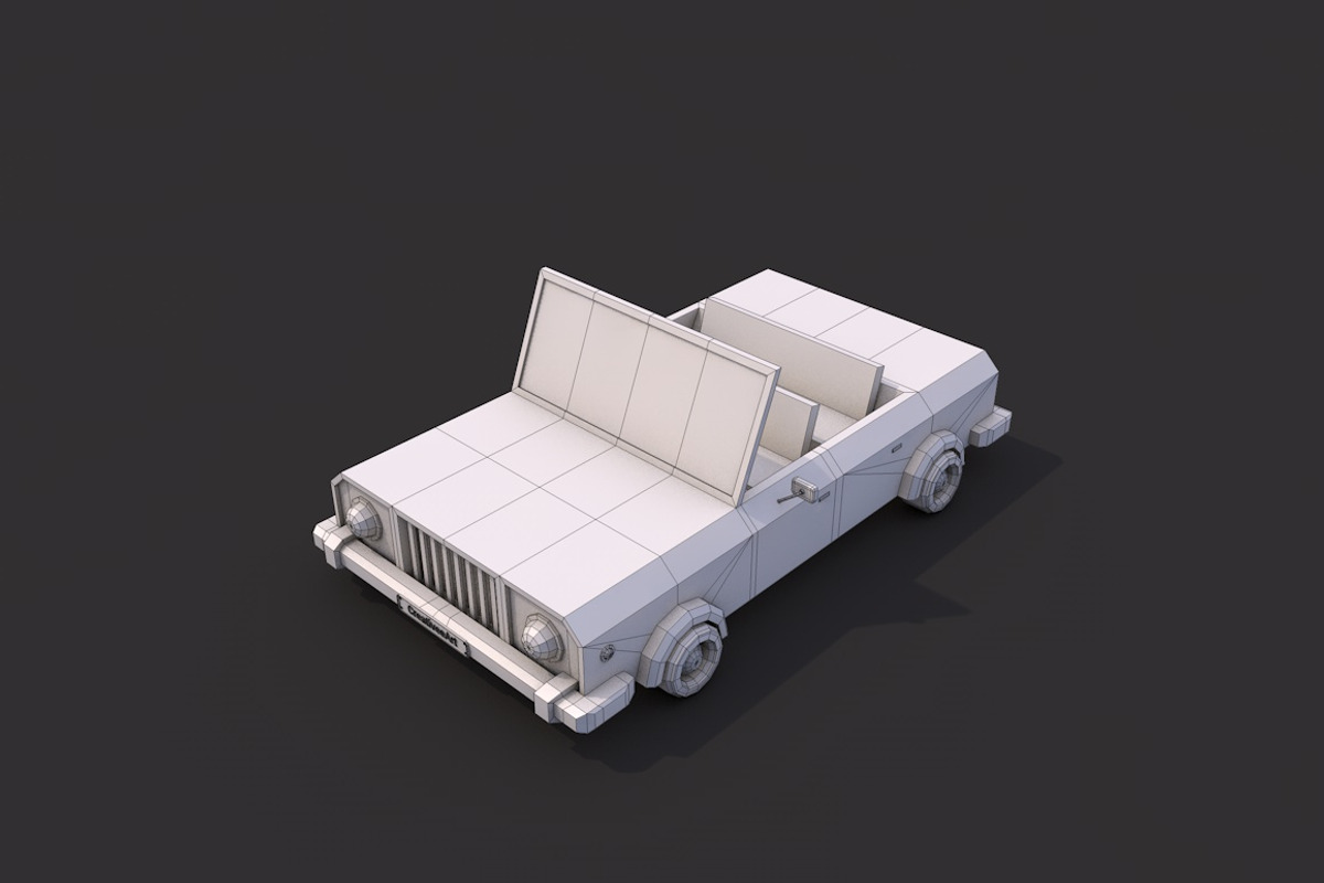 Low Poly Cabriolet, a Cars & Vehicle 3D Model by CreativeeArt (Photo 5 of 8)