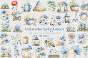 Watercolor Spring Garden, an Illustration by DreamCafeArt (Thumbnail 1 of 8)