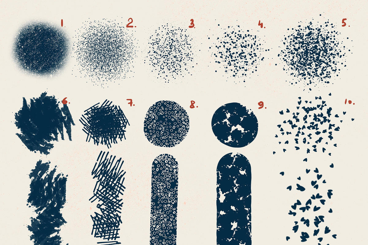 INK brush set for PROCREATE, a Brush Add-On by Ibrin's Shop (Photo 2 of 2)