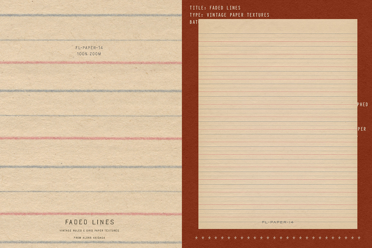 Vintage Ruled & Grid Paper Textures, a Texture Graphic by alonahaidash (Photo 5 of 15)