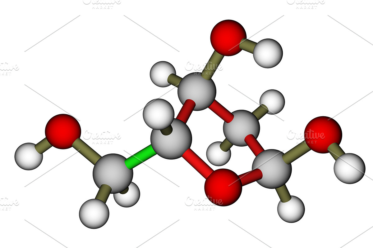 Deoxyribose, a precursor to DNA, a Healthcare Illustration by Leonid Andronov
