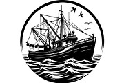 Vintage Fishing Boat Bundle, an Object Graphic by Designer_Momina (Thumbnail 6 of 13)