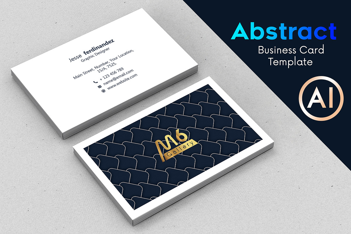 Abstract Business Card Template - 55, a Business Card Template by M6 Gallery (Photo 1 of 3)