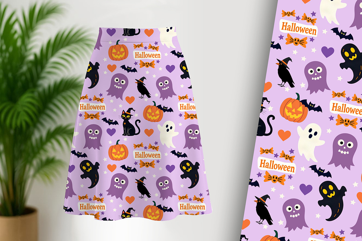 Halloween Gathering Seamless Pattern, a Pattern Graphic by Sharon Schwalbe (Photo 3 of 6)