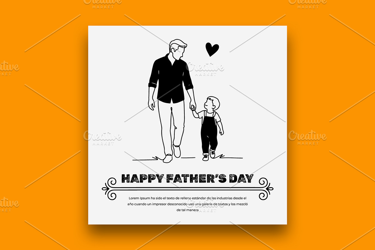 Fathers Day Social Media Post Banner, a Social Media Template by nandinigraphics (Photo 1 of 4)