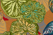 Lotus Garden Vintage Vector, a Pattern Graphic by NayaChu (Thumbnail 3 of 9)