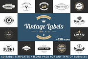 Vintage Label Badge Logo Constructor, a Branding & Logo Template by Sentavio (Thumbnail 1 of 8)