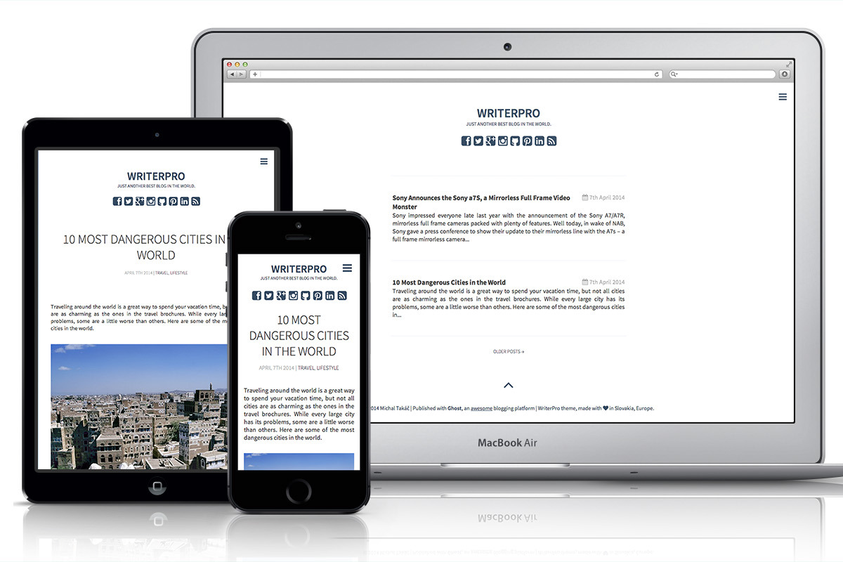 WriterPro, a Websites & App Template by Michal's shop (Photo 1 of 4)