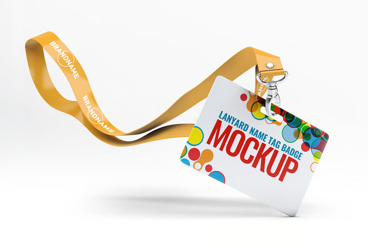 Lanyard Tag Badge Mock-Up, an Advertising Mockup by Se٧enStudio (Photo 5 of 8)