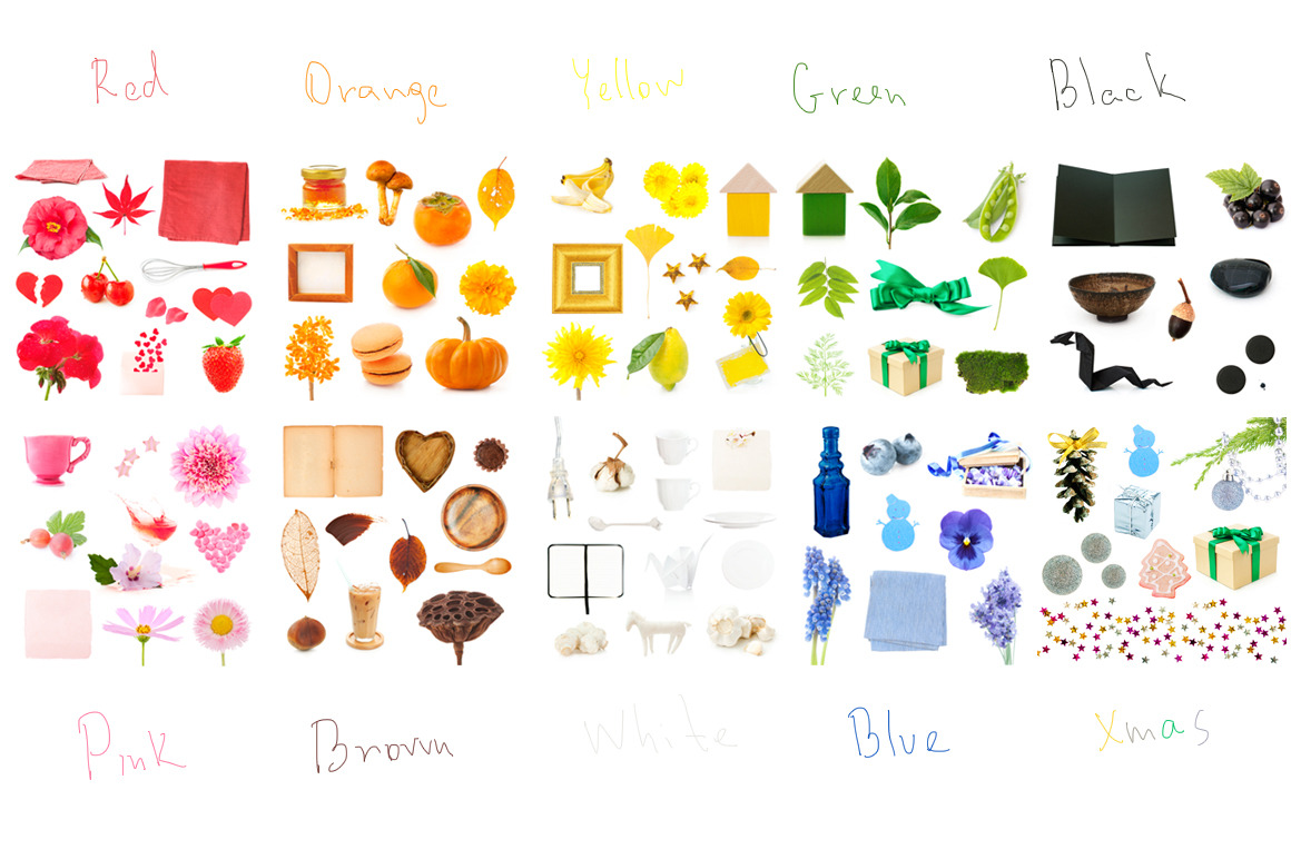 Color flatlay. Isolated objects, an Object Graphic by Pullia