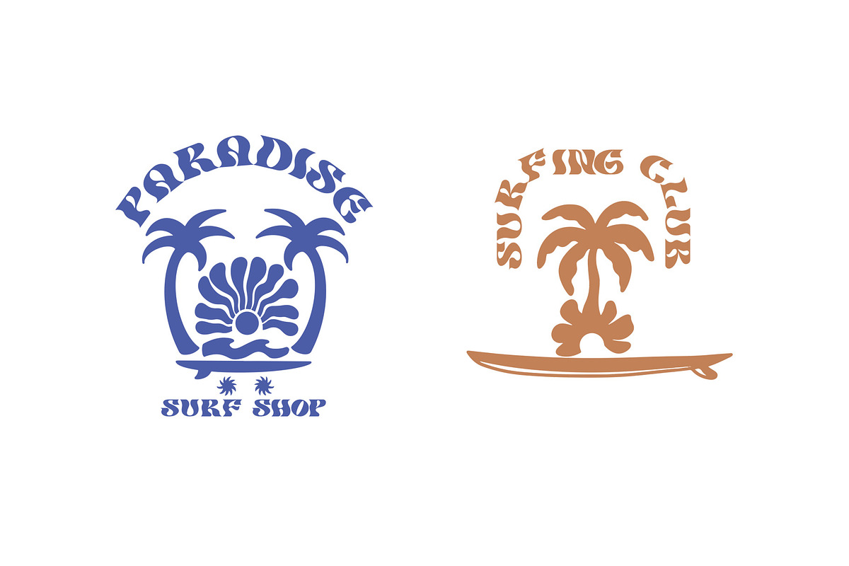 Set Logo Beach Summer Surf Vector, an Outline Icon by kalehstudio (Photo 5 of 6)