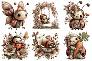 Whimsical Spring Ladybug Clipart, an Illustration by Daily.Designs (Thumbnail 7 of 8)